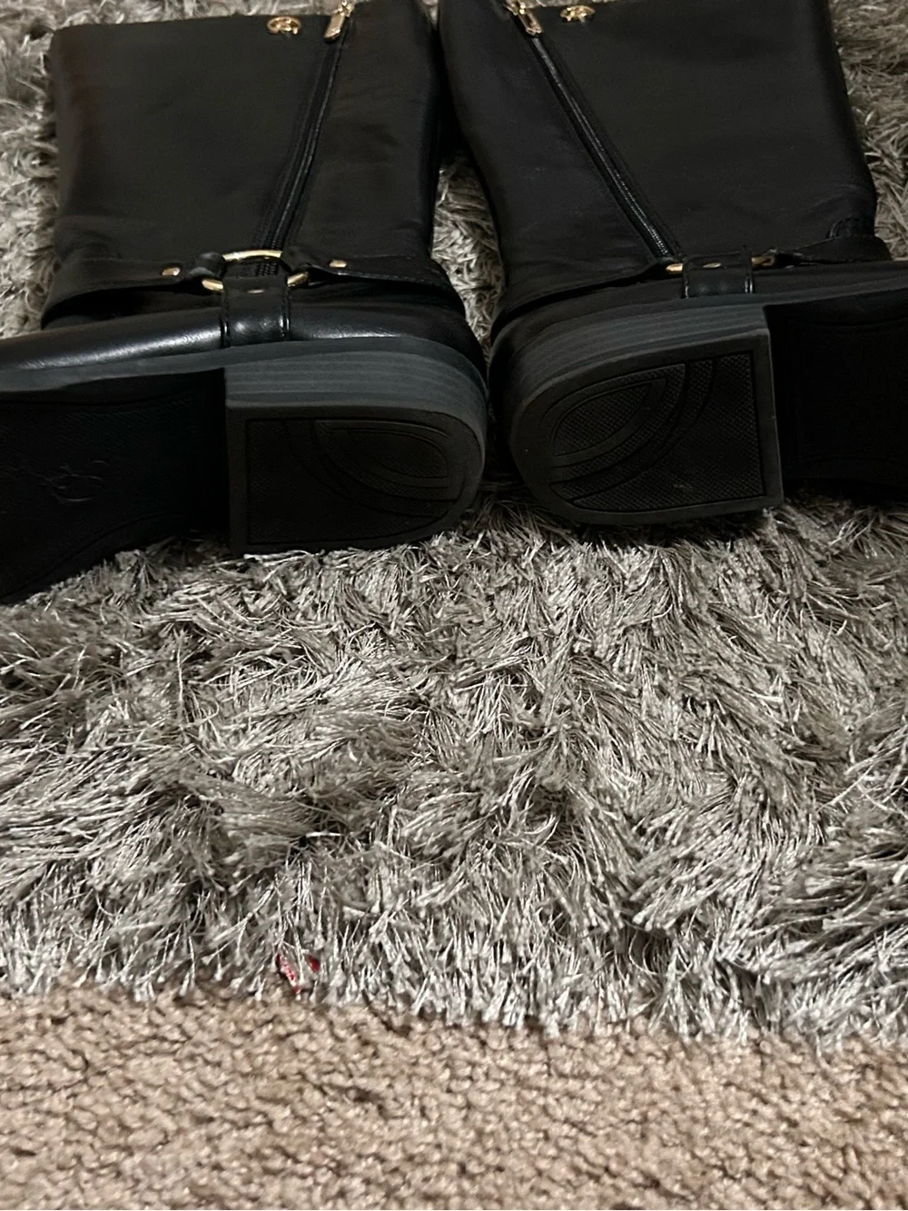 Sam & Libby Black Leather Boots
